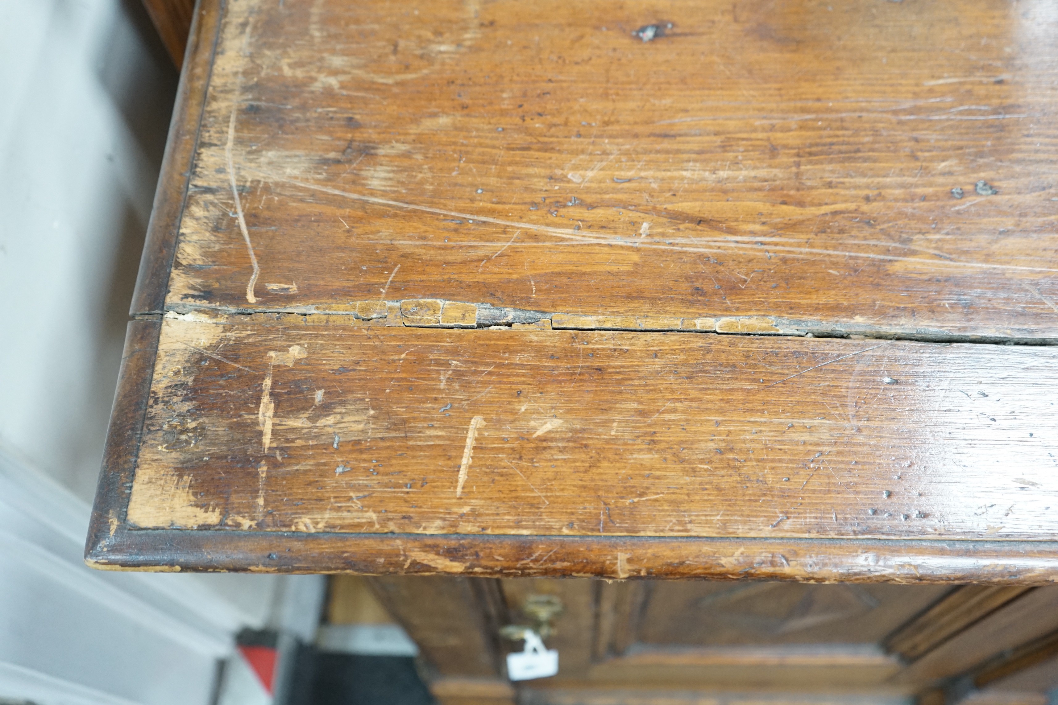 An 18th century Italian pine pier cabinet, width 71cm, depth 36cm, height 79cm *Please note the sale commences at 9am.